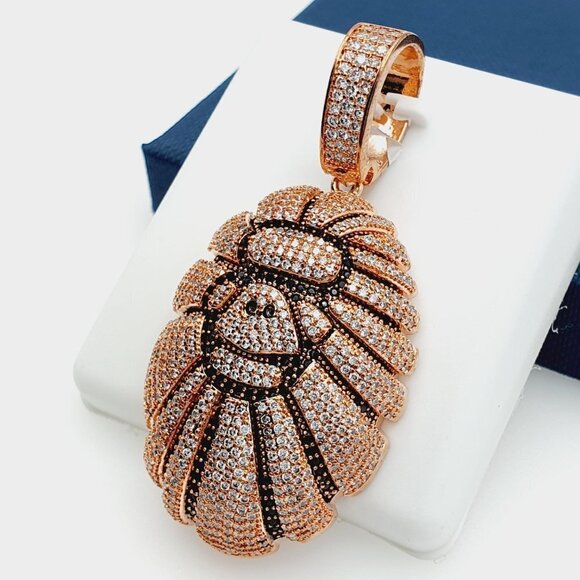 "14K Gold Plated Cubic Zircon Pendant, INUS1BR200 - Picture 2 of 9